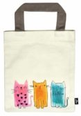 Bolsa De Tela Para Libros Trio Gatos Ref. 83061