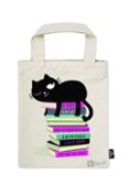 Bolsa De Tela De Libros Ed The Cat With Books