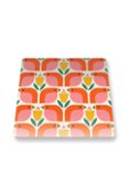 Posavasos De Ceramica Con Su Envoltorio - Kate Rhees - Pajaros Y Tulip