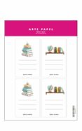 Arte Papel 8 Pegatinas Exlibris Libros