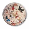 Pisapapeles Redondo - Celestial Map - Painted Image