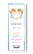 Arte Papel Marcapaginas Geminis