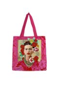 Bolsa Algodón Frida Kahlo Mediana - Rosa