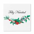 Arte Papel Christmas Navidad Acebo