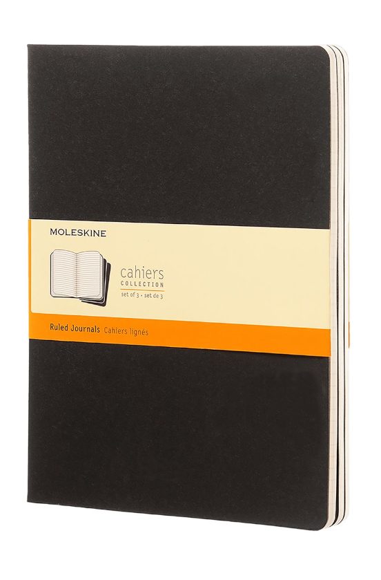 2 libretas Cahier negras XL rayas
