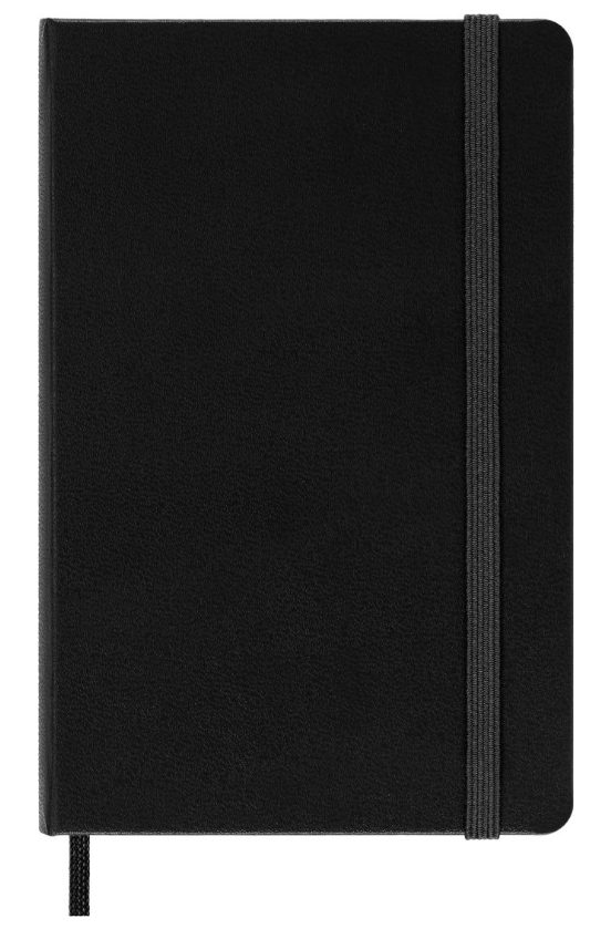 6 libreta clásica tapa dura negra P cuadriculada