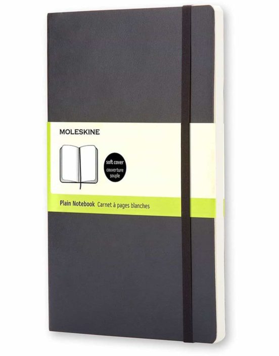 Libreta clásica tapa blanda negra P lisa