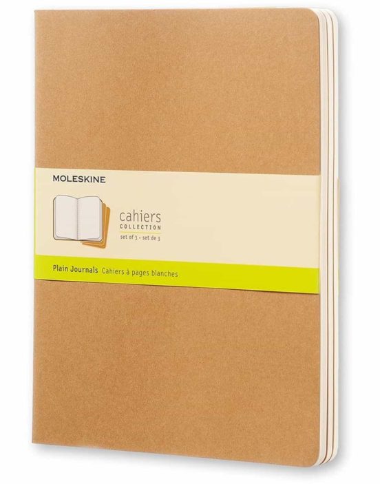 Libretas Cahier marrón kraft XL lisas