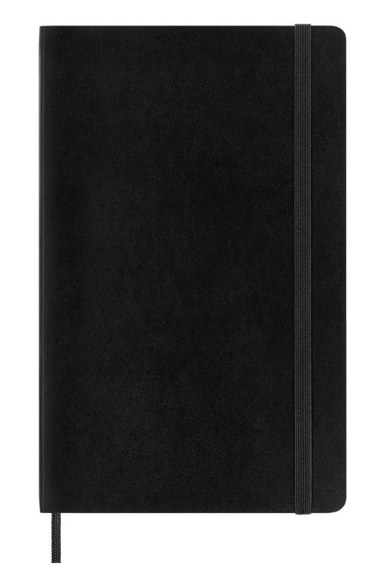 Libreta clásica tapa blanda negra L cuadriculada
