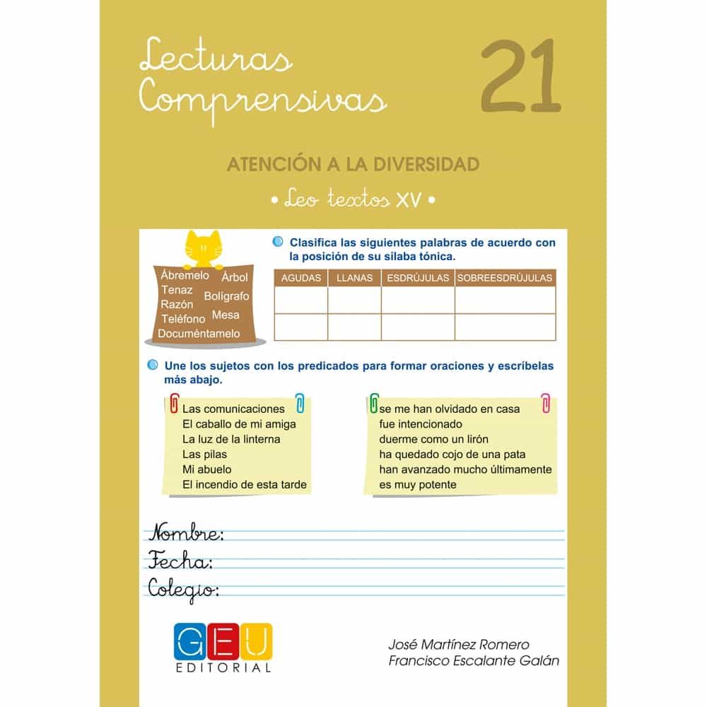Portada de Lecturas comprensivas 21