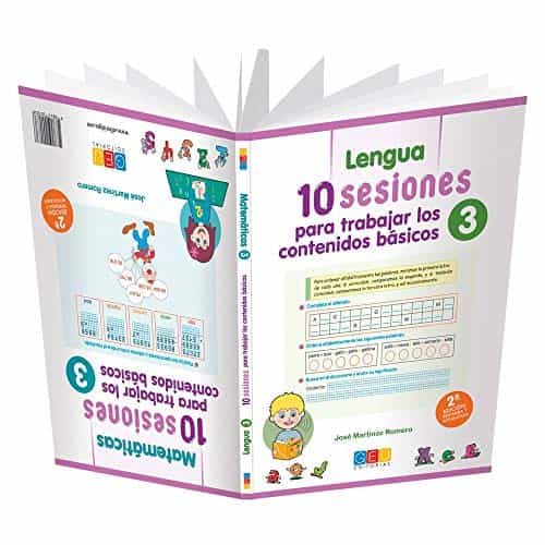 Portada de 10 sesiones para trabajar los contenidos basicos 3. lengua y matematic