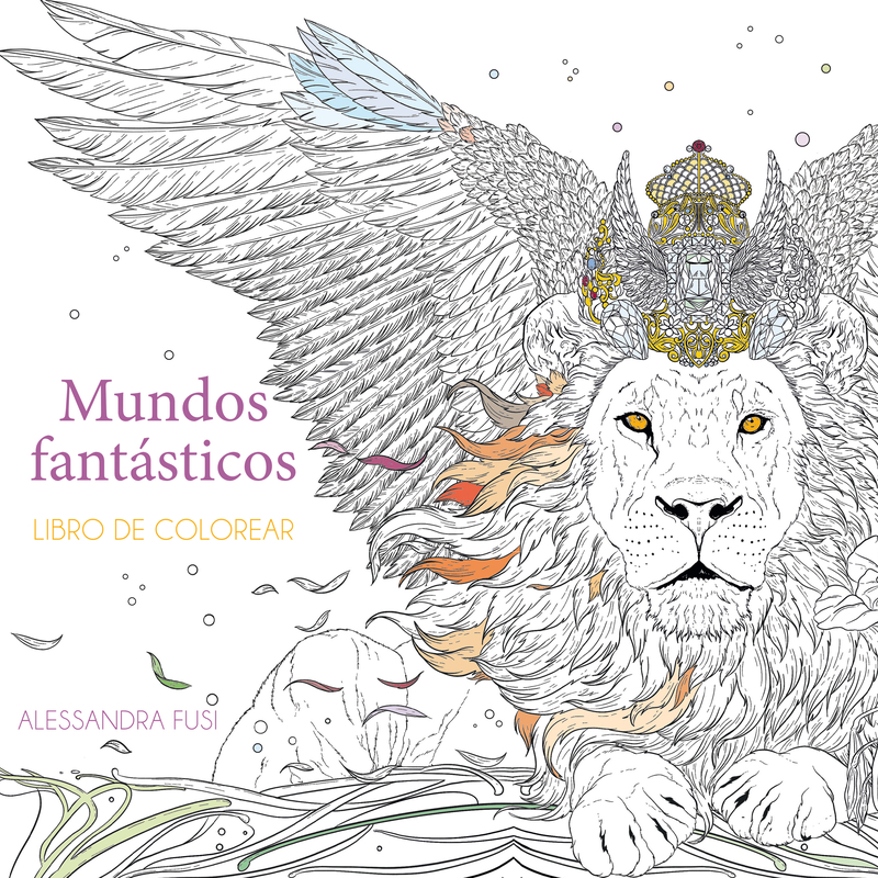 Portada de Mundos fantásticos: Libro de colorear