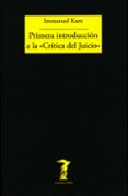 PRIMERA INTRODUCCION A LA CRITICA DEL JUICIO di KANT, IMMANUEL 
