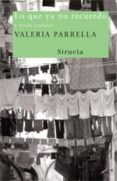 LO QUE YA NO RECUERDO Y OTROS CUENTOS di PARRELLA, VALERIA 