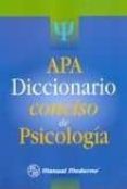 APA DICCIONARIO CONCISO DE PSICOLOGIA di VV.AA. 