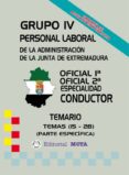 OFICIALES 1 - 2 CONDUCTOR (TEMAS 15 - 28) (TEMARIO) di VV.AA. 