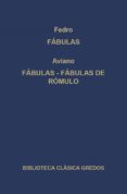 FABULAS; FABULAS DE ROMULO di FEDRO  AVIANO 