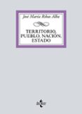 TERRITORIO, PUEBLO, NACION, ESTADO: LA EXPERIENCIA ROMANA de RIBAS ALBA, JOSE MARIA 