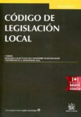 CDIGO DE LEGISLACION LOCAL (3 ED.) de LLAVADOR CISTERNES, HILARIO 