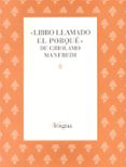 LIBRO LLAMADO EL PORQUE DE GIROLAMO MANFREDI de CATEDRA, PEDRO M. 