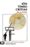 ION TIMEO CRITIAS de PLATON  NOT. DE JOSE MARIA PEREZ MARTEL 