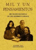MIL Y UN PENSAMIENTOS (ED. FACSIMIL) de ANONIMO 