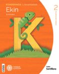 Portada de Koadernoa Euskara Ekin 2 Leh 1 Hiruhilekoa Munduak Eraikitzen