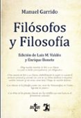 FILOSOFOS Y FILOSOFIA de GARRIDO, MANUEL 