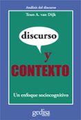 DISCURSO Y CONTEXTO di VAN DIJK, TEUN A. 