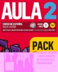 AULA  2 PACK LIBRO + COMPLEMENTO DE GRAMTICA Y VOCABULARIO di VV.AA. 