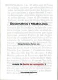 DICCIONARIOS Y FRASEOLOGIA di ALONSO RAMOS, MARGARITA 