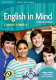 ENGLISH IN MIND FOR SPANISH SPEAKERS LEVEL 4 STUDENT S BOOK WITH DVD-ROM  (2ND EDITION) de PUCHTA, HERBERT STRANKS, JEFF 