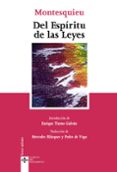 DEL ESPIRITU DE LAS LEYES (6 ED.) de MONTESQUIEU, CHARLES DE SECONDAT 