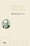 RAZONES PARA LA FE de CHESTERTON, G.K. 