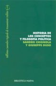 HISTORIA DE LOS CONCEPTOS Y FILOSOFIA POLITICA de DUSO, GIUSEPPE  CHIGNOLA, SANDRO 