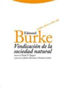 VINDICACION DE LA SOCIEDAD NATURAL de BURKE, EDMUND R. 