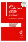 LEY DE ENJUICIAMIENTO CRIMINAL - 30ED. de MONTERO AROCA, JUAN  GOMEZ COLOMER, JUAN LUIS 
