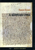 EL SIGNIFICADO LITERAL di RECANATI, FRANOIT 