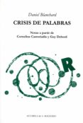 CRISIS DE PALABRAS di BLANCHARD, DANIEL 