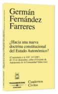 HACIA UNA NUEVA DOCTRINA CONSTITUCIONAL de FERNANDEZ FARRERES, GERMAN 