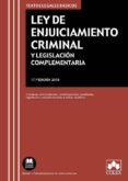 LEY DE ENJUICIAMIENTO CRIMINAL Y LEGISLACIN COMPLEMENTARIA di VV.AA. 