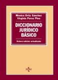 DICCIONARIO JURIDICO BASICO (8 ED.) de ORTIZ SANCHEZ, MONICA  PEREZ PINO, VIRGINIA 