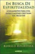 EN BUSCA DE ESPIRITUALIDAD de ARRIBAS SANCHEZ, PEDRO 