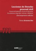 LECCIONES DE DERECHO PROCESAL CIVIL di ARMENTA DEU, TERESA 