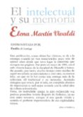 ELENA MARTIN VIVALDI (EL INTELECTUAL Y SU MEMORIA) di SANTIAGO, EMILIO DE 