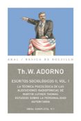 ESCRITOS SOCIOLOGICOS II (VOL. 1) (OBRA COMPLETA, 9-1) de ADORNO, THEODOR W. 