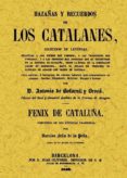 HAZAAS Y RECUERDOS DE LOS CATALANES de BOFARULL Y BROCA, ANTONIO DE 