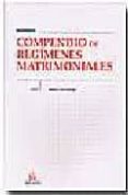 COMPENDIO DE REGIMENES MATRIMONIALES de SIMO SANTONJA, VICENTE 