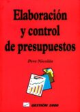 ELABORACION Y CONTROL DE PRESUPUESTOS de NICOLAS, PERE 