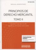 PRINCIPIOS DE DERECHO MERCANTIL, TOMO II (19 ED.) de SANCHEZ CALERO, FERNANDO 